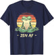 Funny Frog Yoga Meditation Pilates Animal Lover Toad Zen AF T-Shirt - T-Shirt | Navy