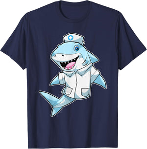 Shark Doctor Lab coat T-Shirt - T-Shirt | Navy