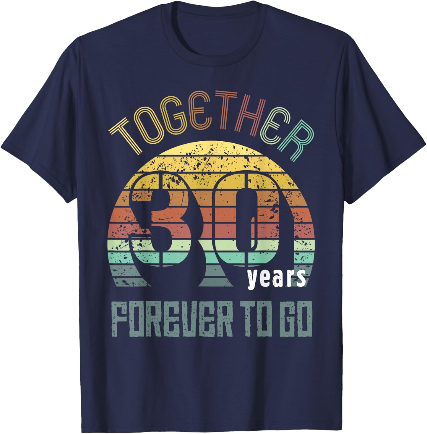 30th Years Wedding Anniversary Gifts For Couples Matching 30 T-Shirt - T-Shirt | Navy