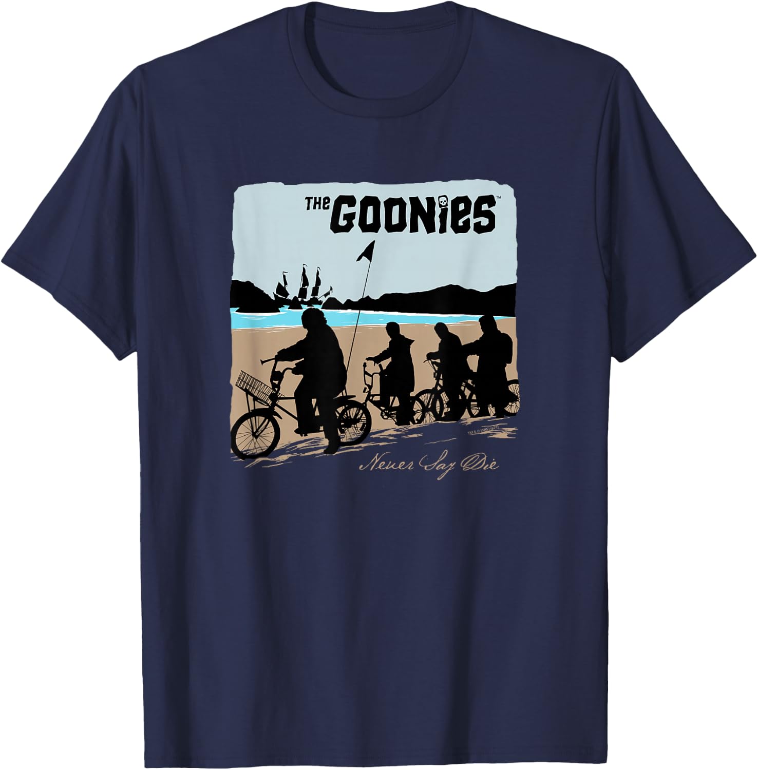The Goonies Beach Silhouettes T-Shirt - T-Shirt | Navy
