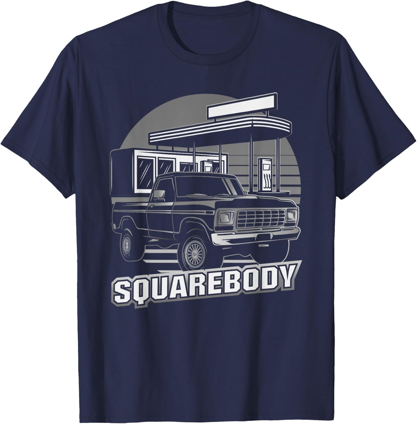 Square Body Truck Classic Squarebody Old Vintage Retro T-Shirt - T-Shirt | Navy