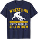Funny Wrestling Art Of Folding Clothes With People In Them T-Shirt - T-Shirt | Navy