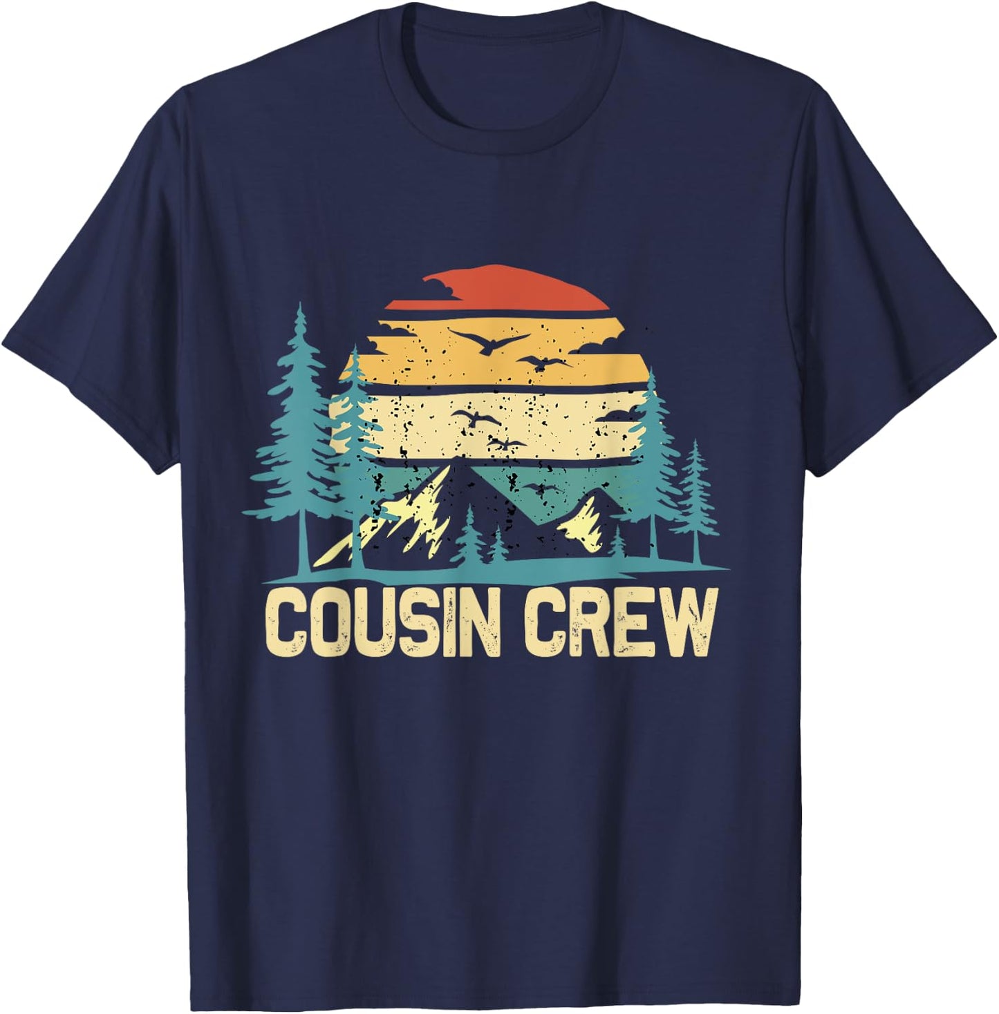 Cousin Crew Camping Friends Summer Family Vacation Men Women Kids T-Shirt - T-Shirt | Navy