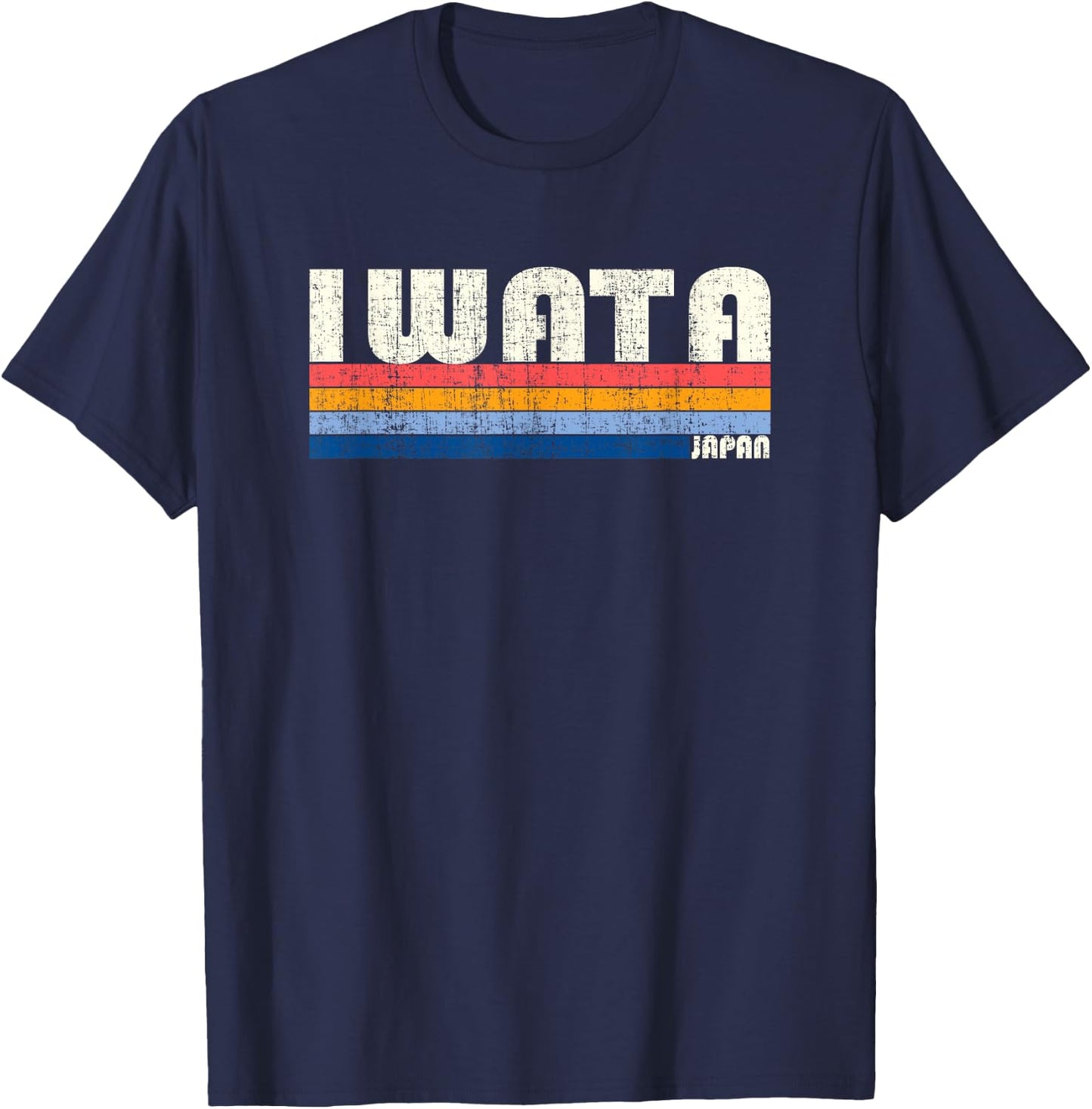 Retro Vintage 70s 80s Style Iwata, Japan T-Shirt - T-Shirt | Navy
