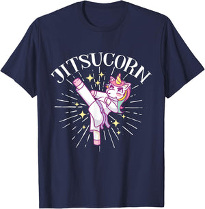 Brazilian Jiu Jitsu MMA Bjj Hugger Unicorn Jitsucorn T-Shirt - T-Shirt | Navy