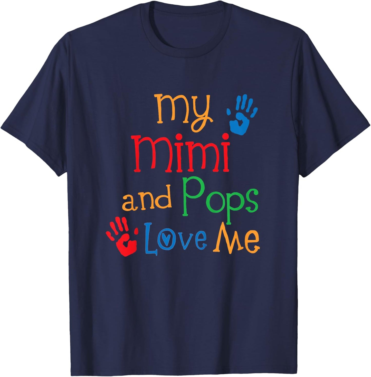 Kids My Mimi and Pops Love Me T-Shirt - T-Shirt | Navy
