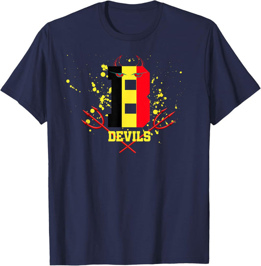 Belgium Devils Soccer Sport T-Shirt - T-Shirt | Navy