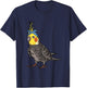 Cockatiel Gift Bird Lovers- Adorable Headband Cockatiel T-Shirt - T-Shirt | Navy