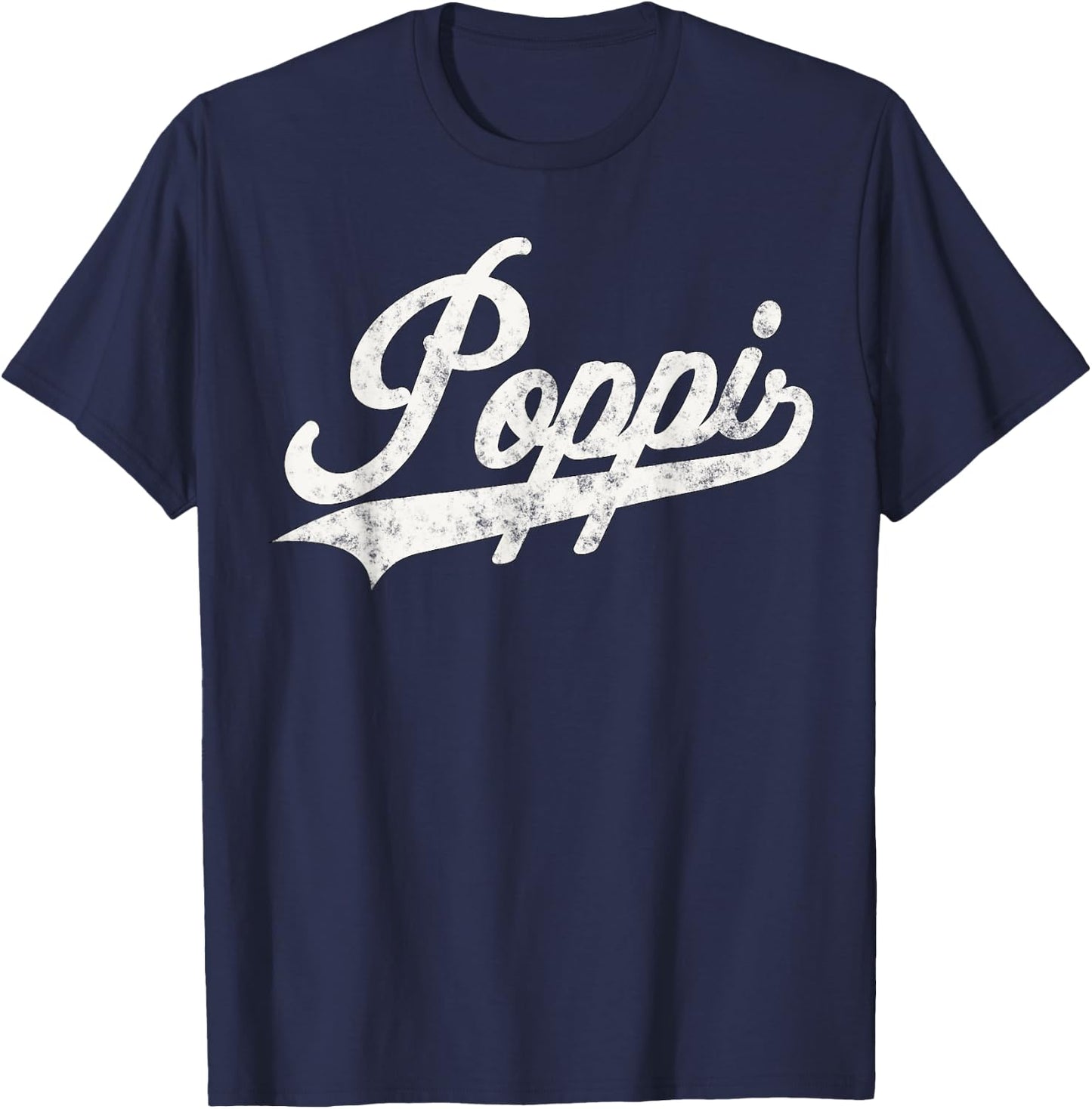 Poppi Retro Style Father’s day Gift Funny Poppi Grandpa T-Shirt - T-Shirt | Navy
