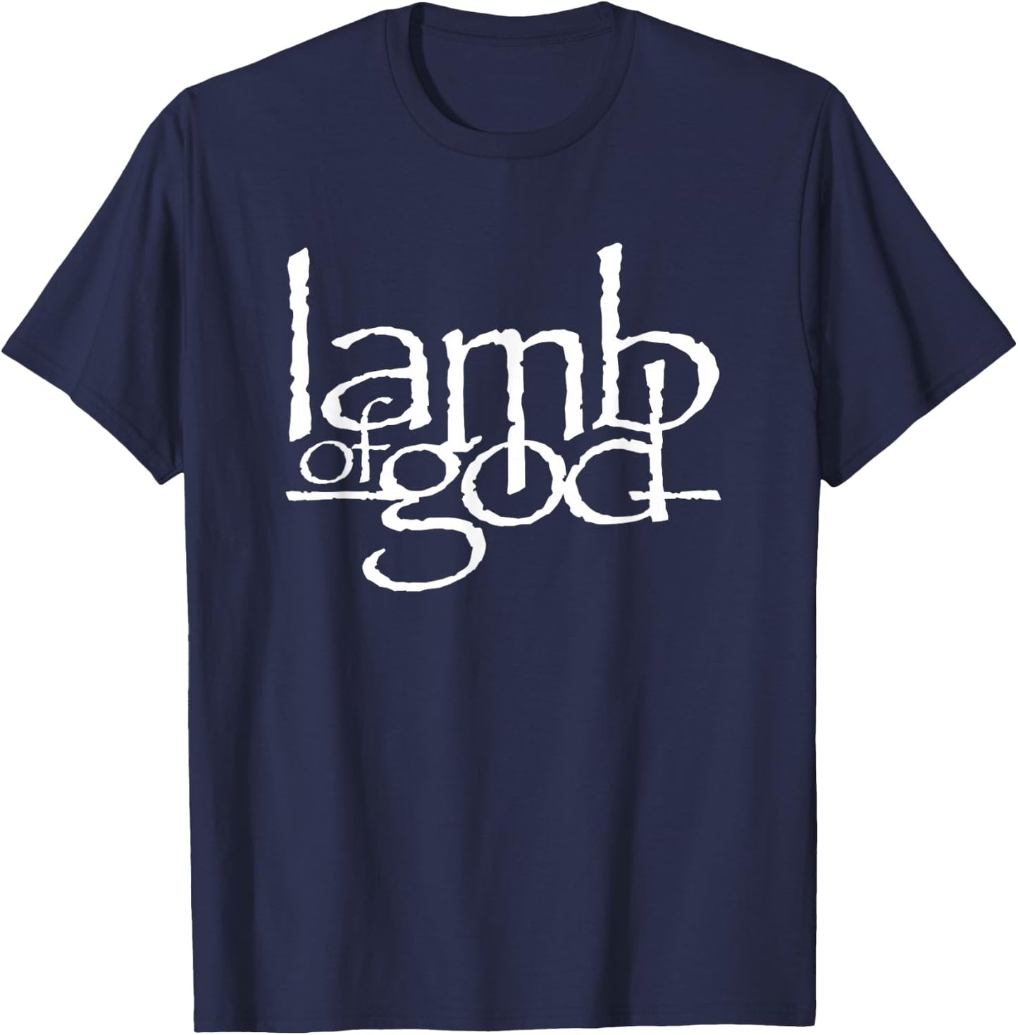 Lamb of God – Stacked Logo T-Shirt - T-Shirt | Navy