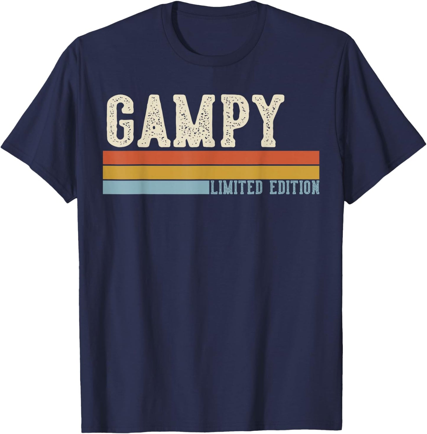 Gampy Vintage Grandpa Retro Fathers Day T-Shirt - T-Shirt | Navy