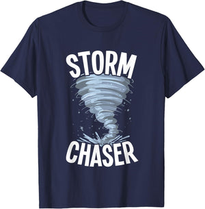 Storm Chaser Meteorologists Meteorology T-Shirt - T-Shirt | Navy