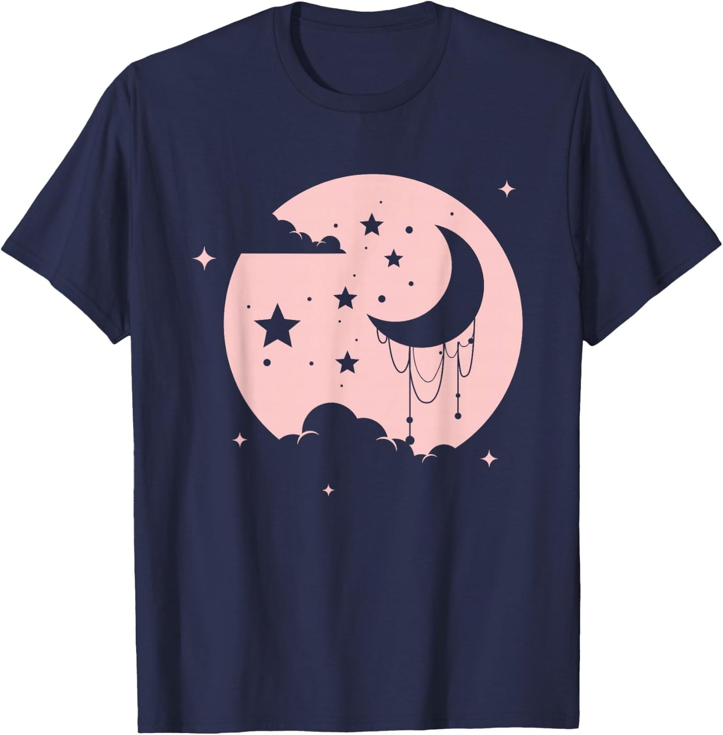 Kawaii Cute Pastel Goth Moon T-Shirt - T-Shirt | Navy