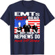 Proud EMT Nephew - Funny EMS Family Quote EMTs Don't Brag T-Shirt - T-Shirt | Navy