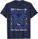 I Wear Blue For My Husband Colon Cancer Awareness Ribbons T-Shirt - T-Shirt | Navy