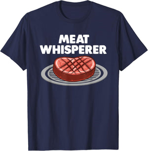 Funny Meat Art Women Meat Grilling Grilled BBQ Lover T-Shirt - T-Shirt | Navy