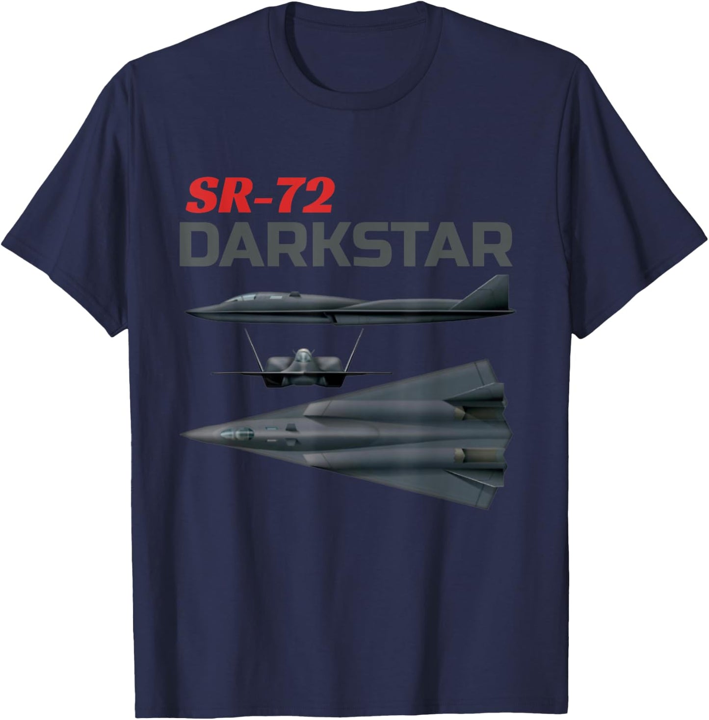 Fun American Military Aviation SR-72 Blackbird II In Action. T-Shirt - T-Shirt | Navy