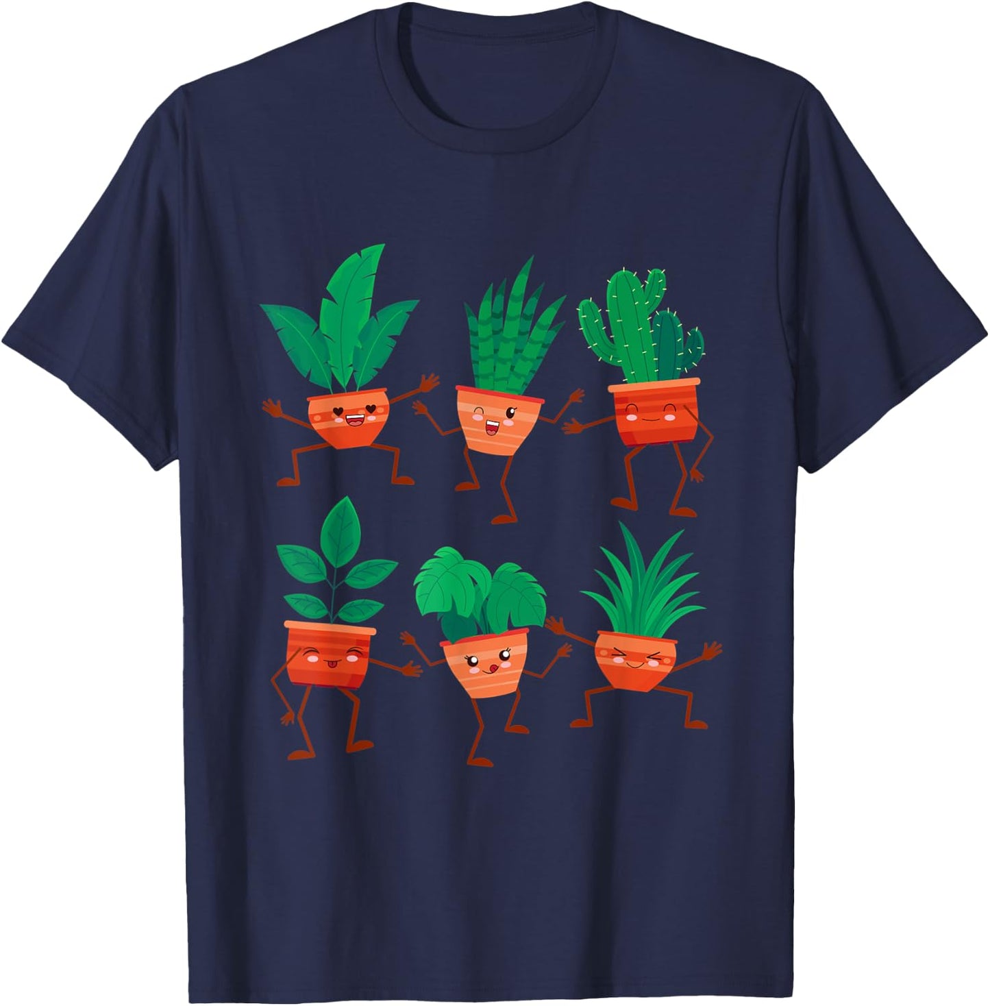 Dancing Plants Gardener Succulent Lover Funny Gardening T-Shirt - T-Shirt | Navy