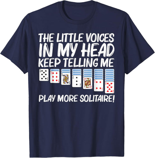 Solitaire Gift Women Card Game Player Solitaire Game T-Shirt - T-Shirt | Navy