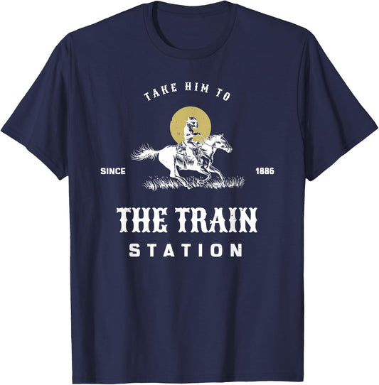 Take him to the train station T-Shirt - T-Shirt | Navy