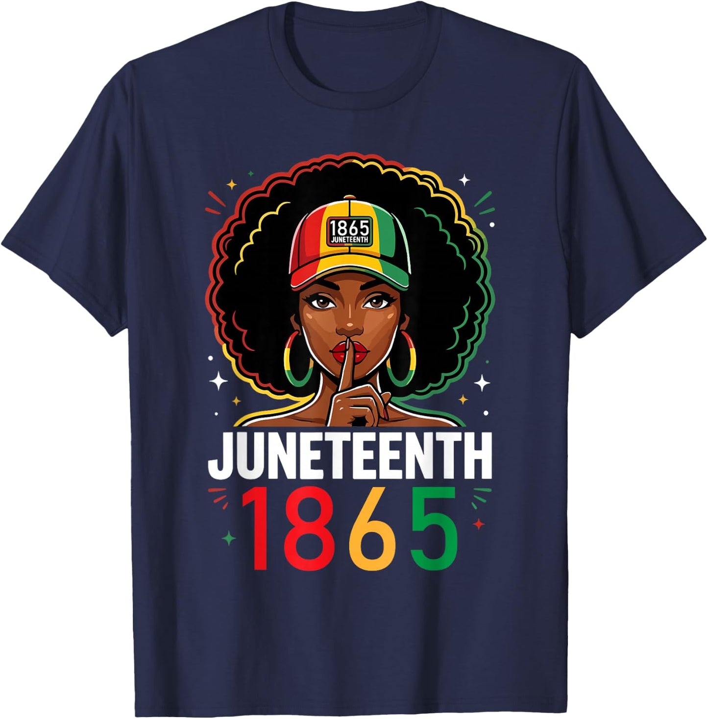 Juneteenth Black American 1865 Juneteenth Women T-Shirt - T-Shirt | Navy