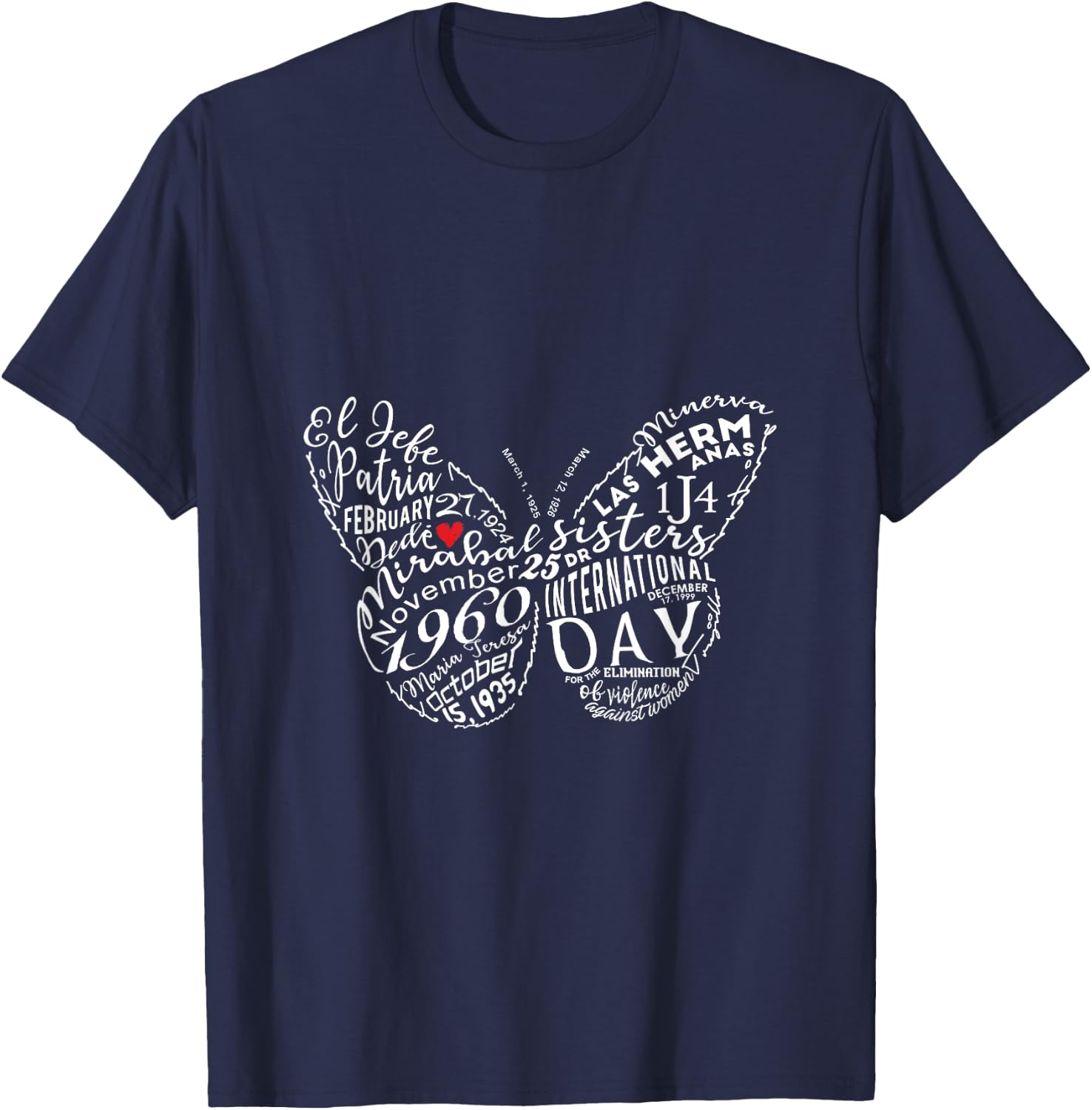 Mirabal sister's Symbol T-Shirt - T-Shirt | Navy