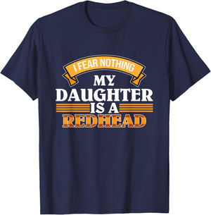 My Daughter Is A Redhead Cute Red Hair Girls Women Graphic T-Shirt - T-Shirt | Navy