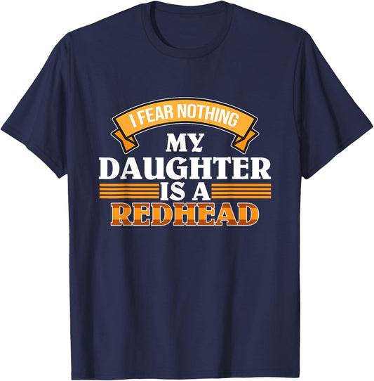 My Daughter Is A Redhead Cute Red Hair Girls Women Graphic T-Shirt - T-Shirt | Navy