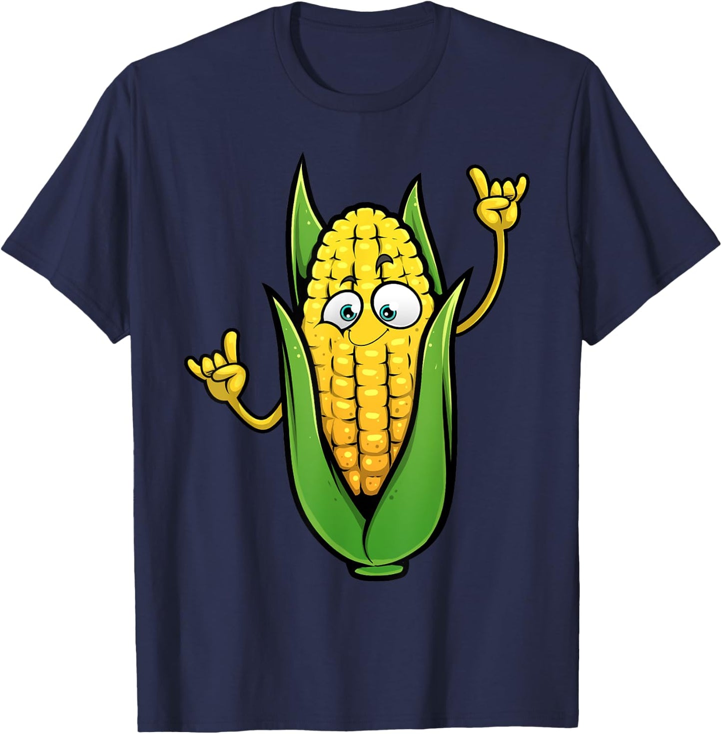 Funny Corn On The Cob Designs Women Farmers Food T-Shirt - T-Shirt | Navy