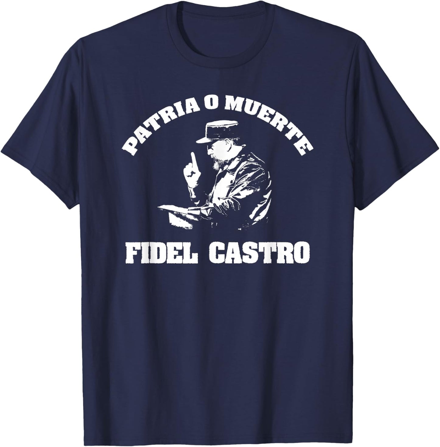 Fidel Castro Cuba Revolution Latin America T-Shirt - T-Shirt | Navy
