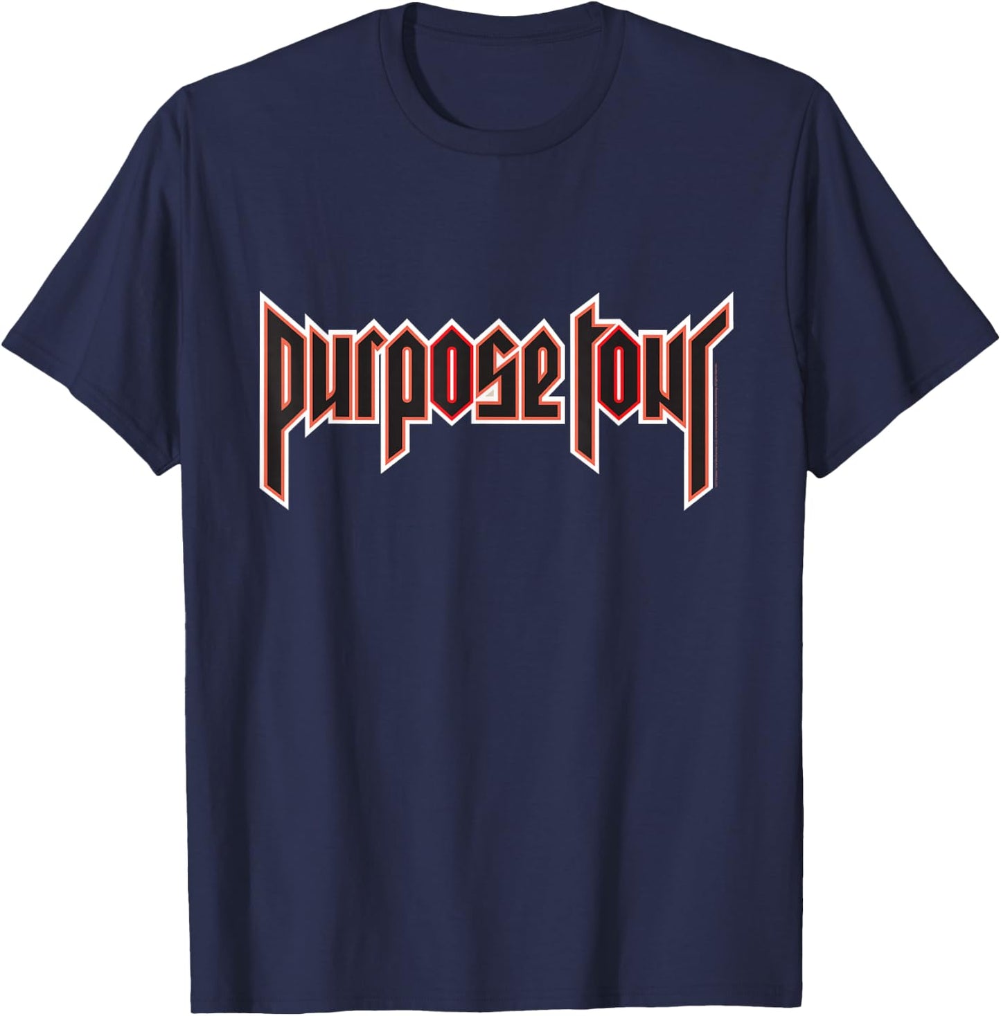 Justin Bieber Official Purpose Tour Logo T-Shirt - T-Shirt | Navy