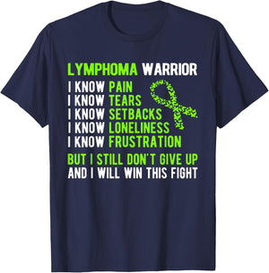 Lymphoma Warrior Lymphoma Awareness T-Shirt - T-Shirt | Navy