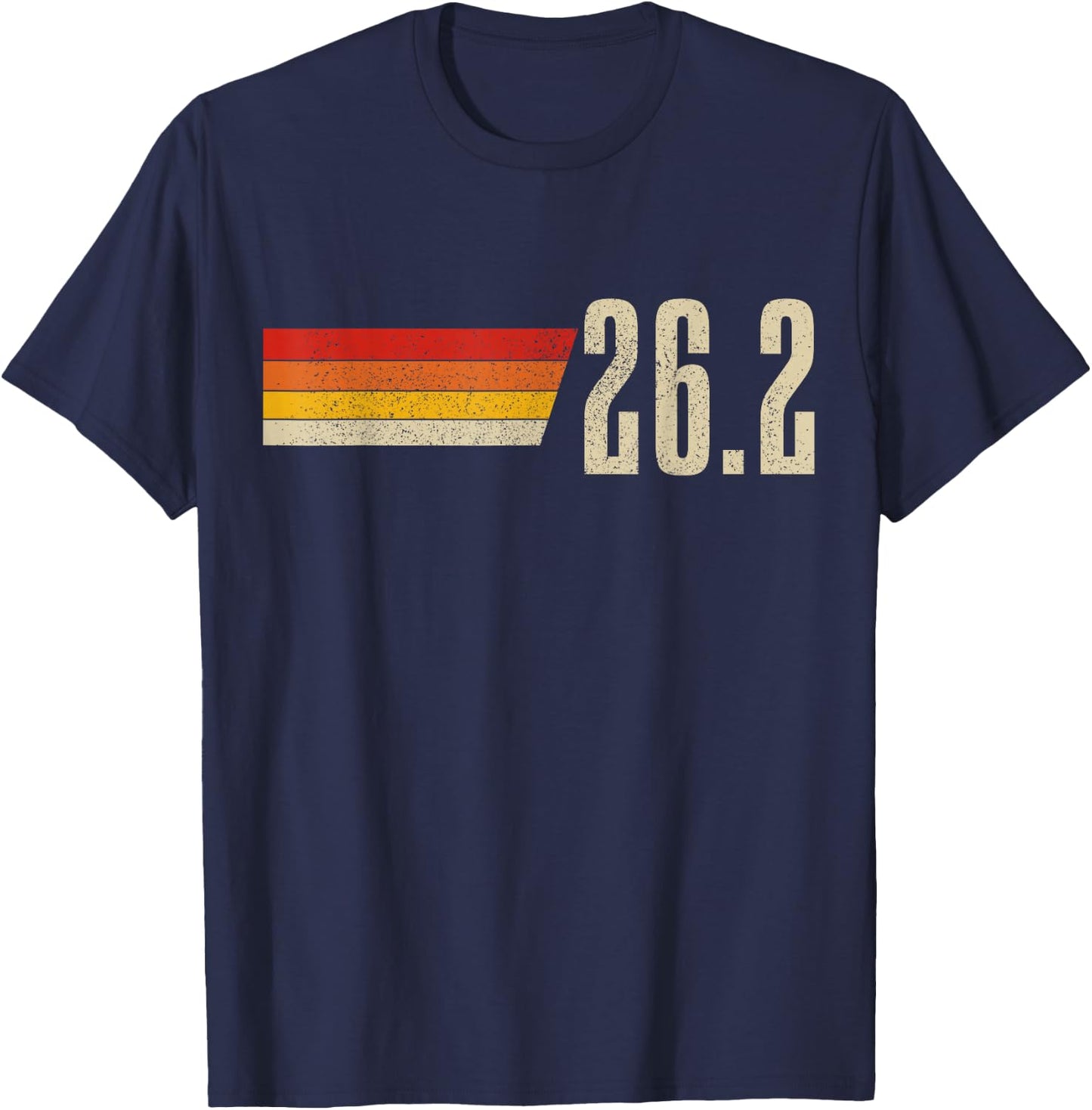 Marathon Running Vintage 26.2 Miles Retro Marathon Runner T-Shirt - T-Shirt | Navy