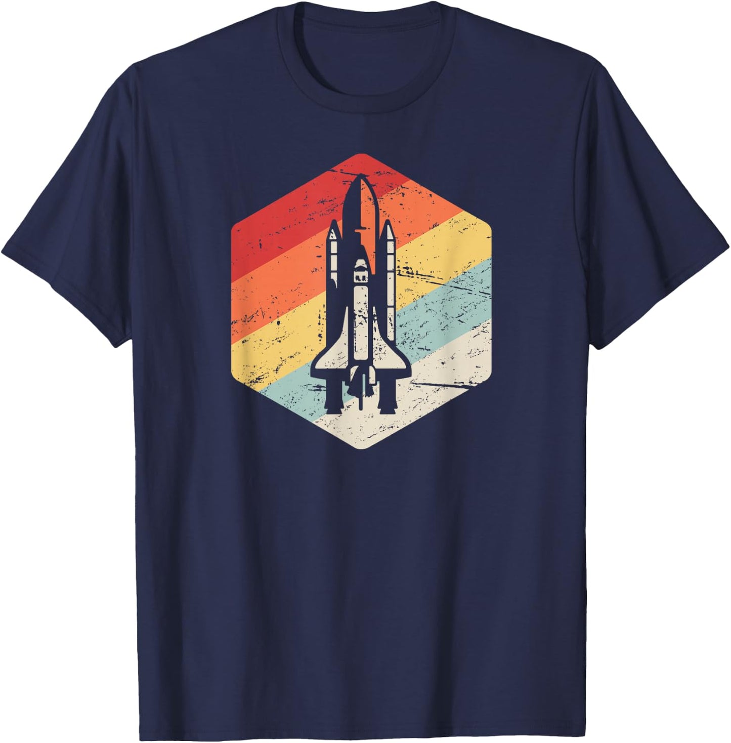Retro Vintage Space Shuttle / United States Space Shuttle T-Shirt - T-Shirt | Navy