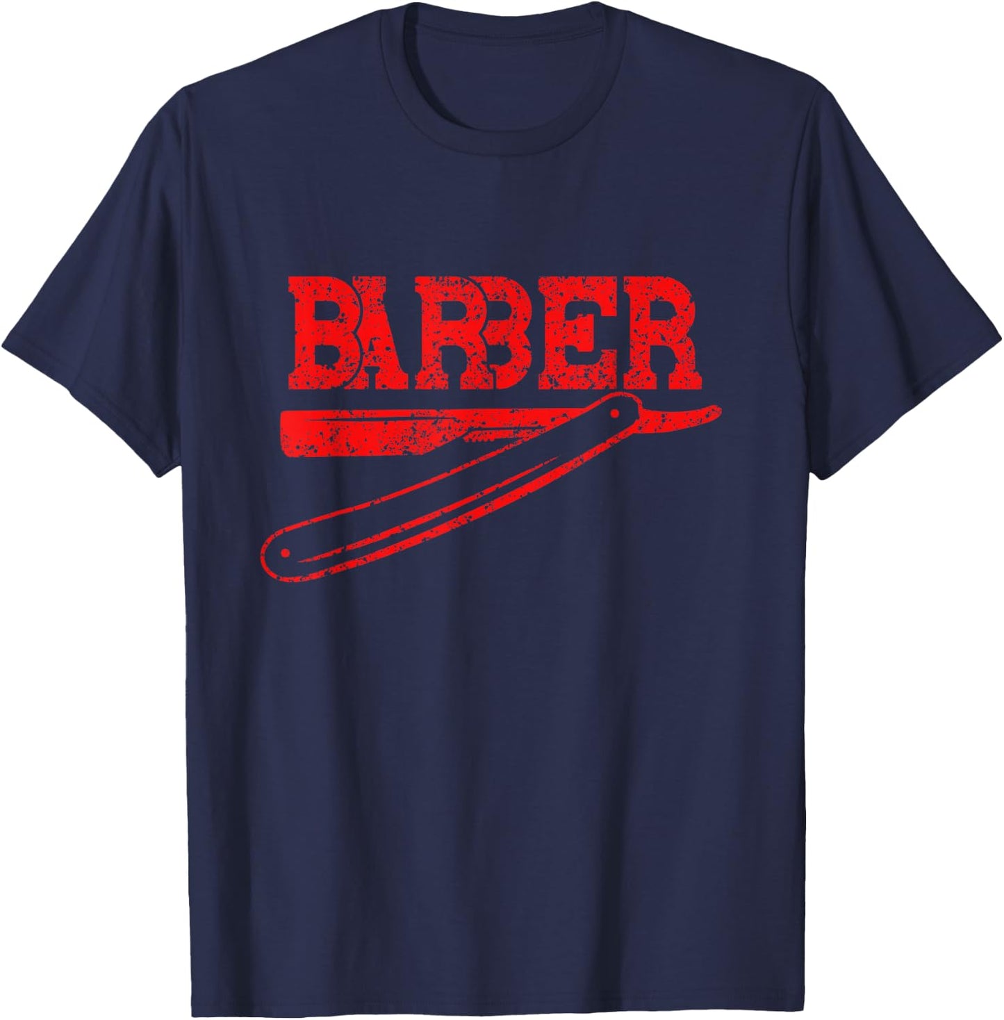 Barber Job Barbershop Hobby Barbers Barber T-Shirt - T-Shirt | Navy
