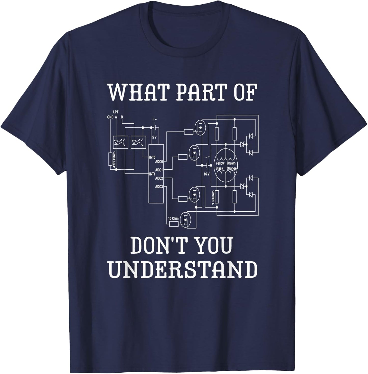 What Part Of Don't You Understand Engineer Electrical Man T-Shirt - T-Shirt | Navy
