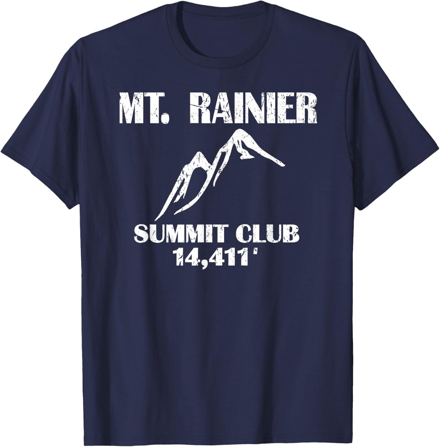 Mt. Rainier Summit Club Elevation - Mount Rainier T-Shirt - T-Shirt | Navy