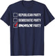 Republican Party, Democratic, Party, BACHELOR PARTY! T-Shirt - T-Shirt | Navy