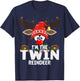 Christmas Matching I'm The Twin Reindeer T-Shirt - T-Shirt | Navy