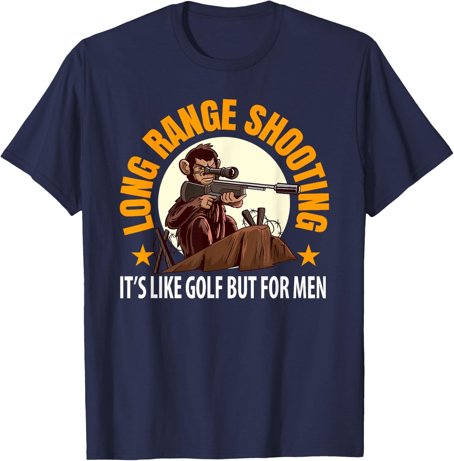 Long Range Shooting Its Like Golf But T-Shirt - T-Shirt | Navy