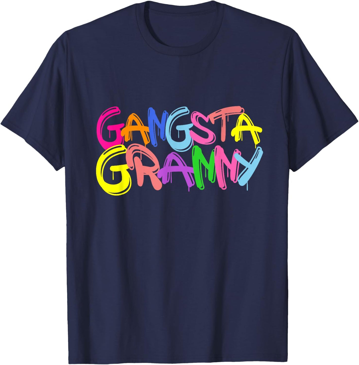 Emo Gangsta Granny Gangster Grandmother Grandma Grammy T-Shirt - T-Shirt | Navy
