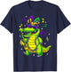 Cute Mardi Gras Alligator for Kids or Adults T-Shirt - T-Shirt | Navy