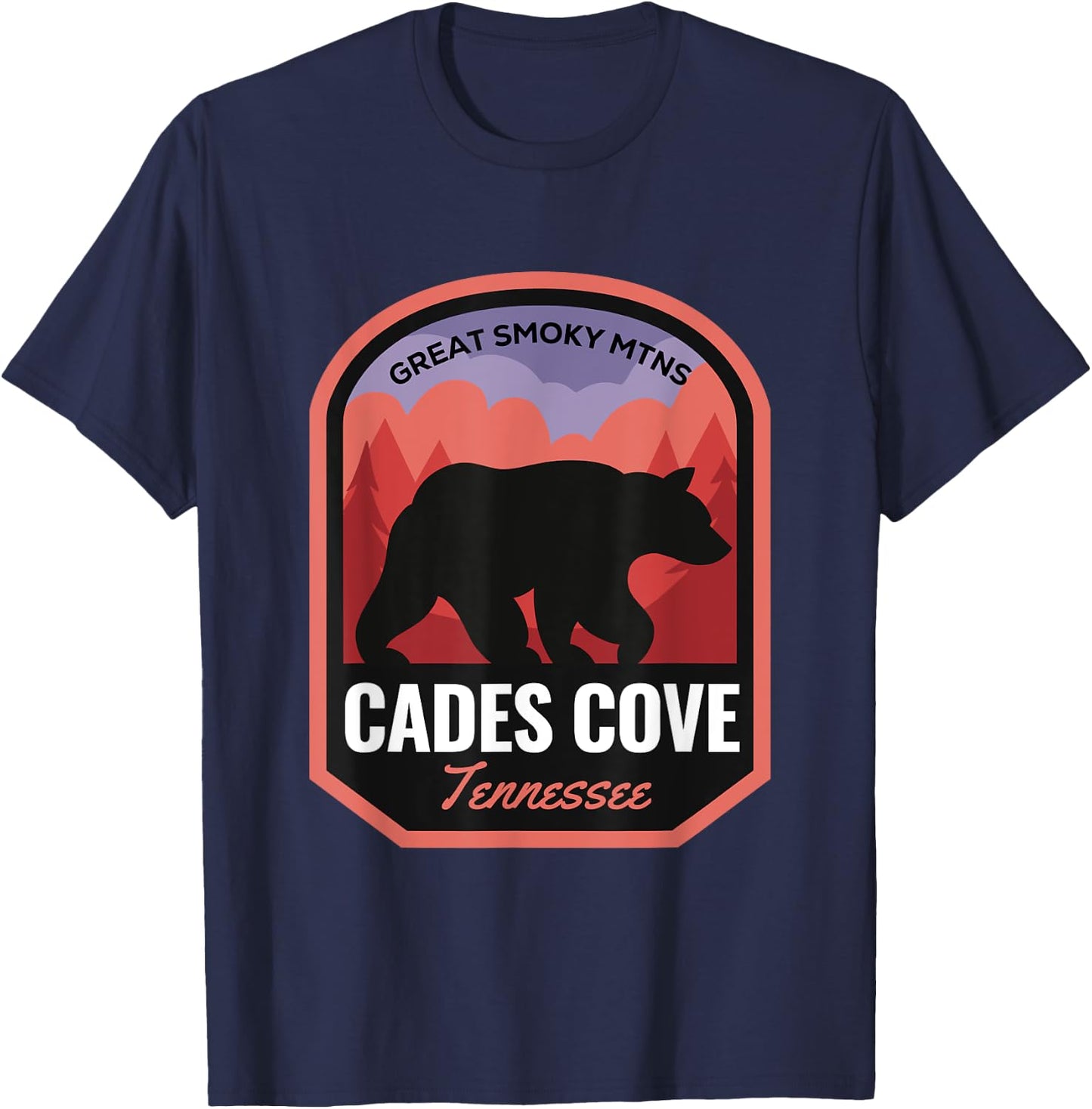 Cades Cove Great Smoky Mtns Tennessee T-Shirt - T-Shirt | Navy