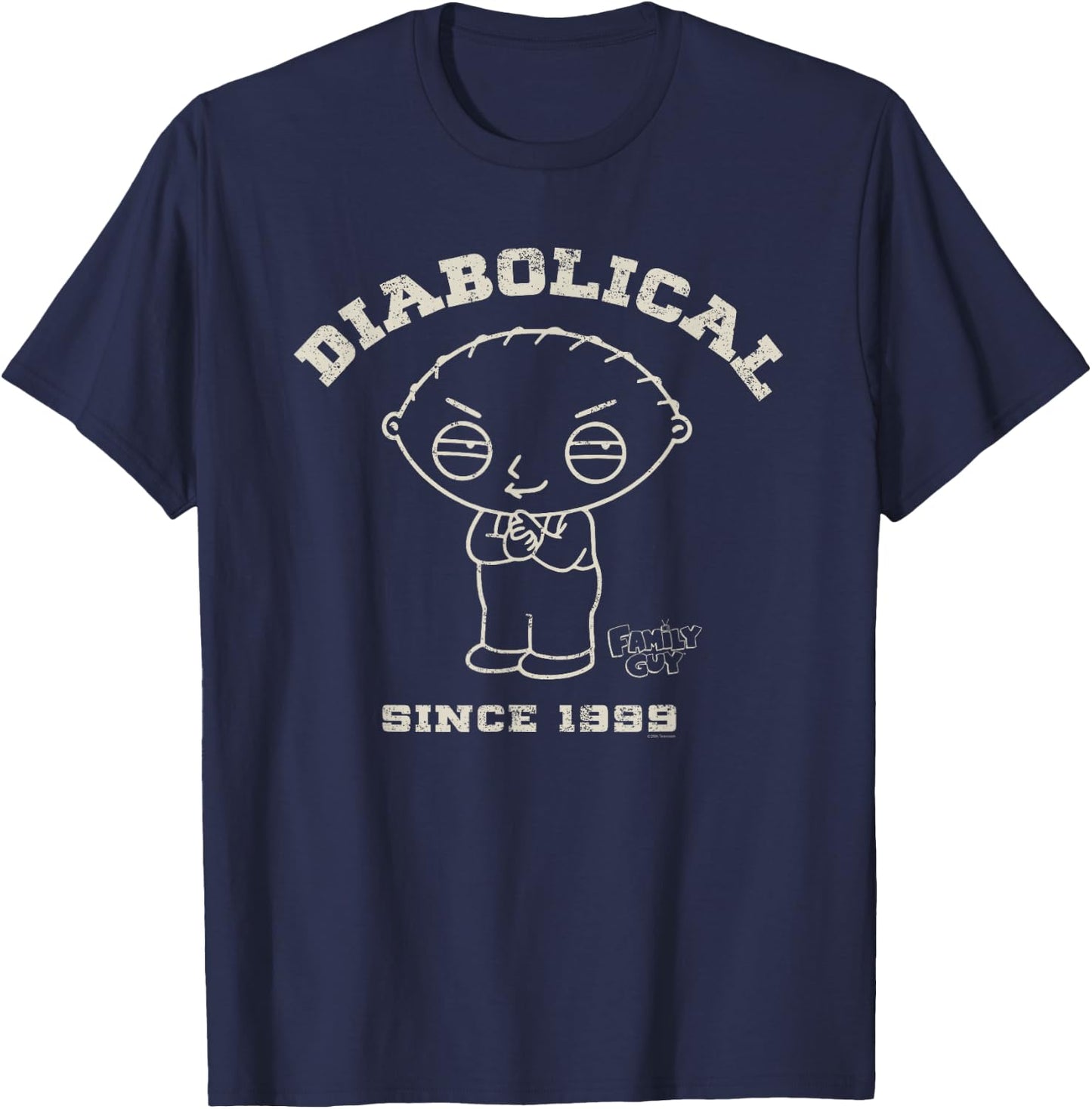 Family Guy Stewie Diabolical Since 1999 T-Shirt - T-Shirt | Navy