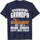 Funny Woodworking For Woodwork Grandpa Dad Men Woodworker T-Shirt - T-Shirt | Navy