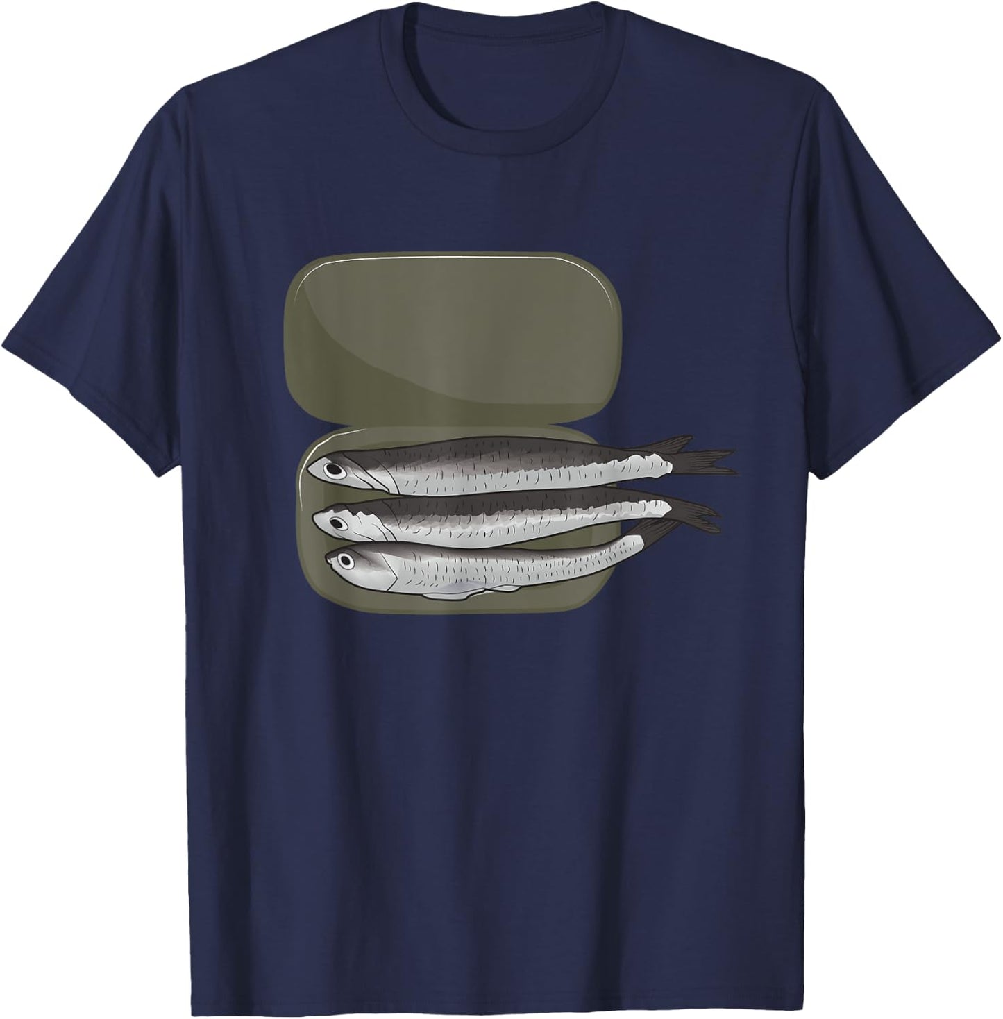 Anchovy Eater Loves Anchovies Canned Fish Food Pizza T-Shirt - T-Shirt | Navy