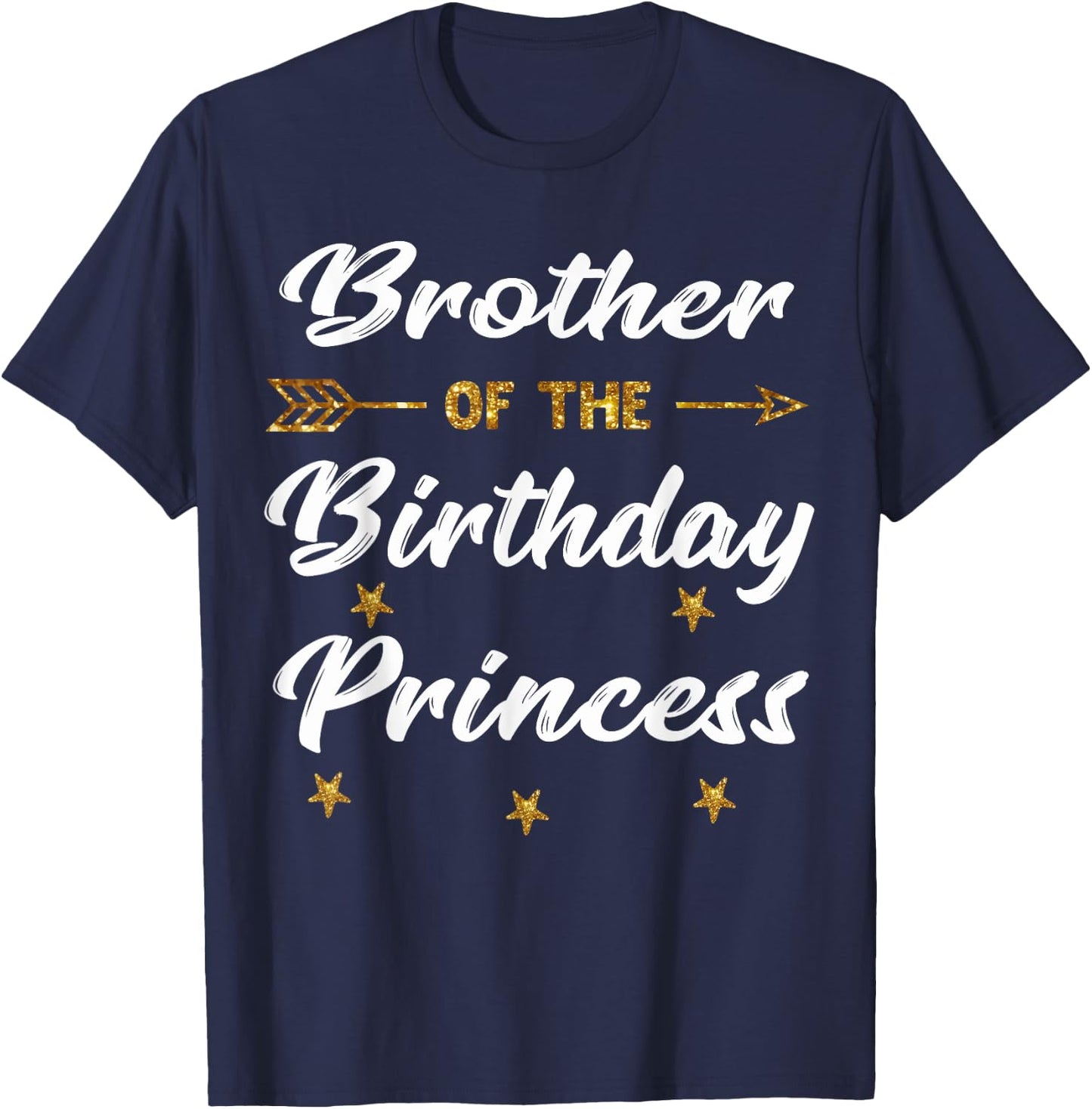 Brother Of The Birthday Princess Matching Family T-Shirt - T-Shirt | Navy