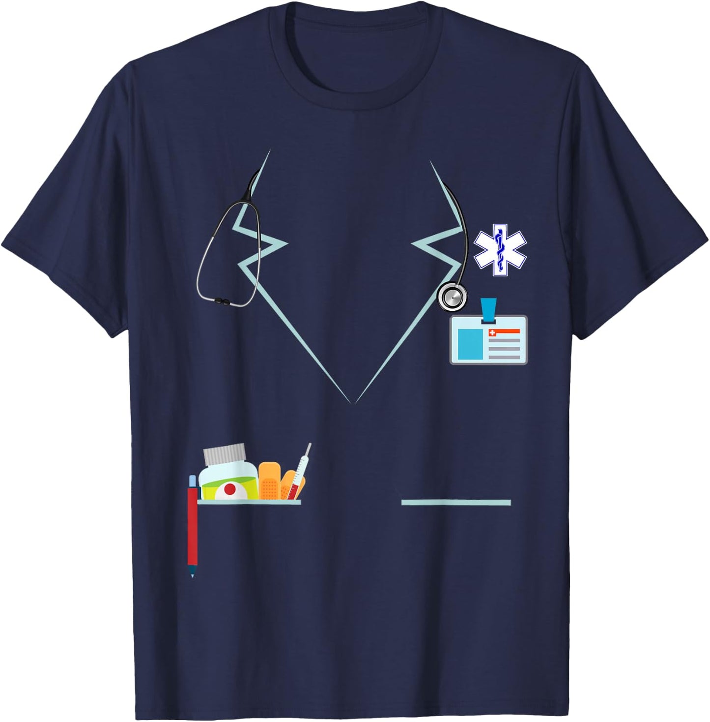 Nurse Costume Funny Lab Coat Uniform Men T-Shirt - T-Shirt | Navy
