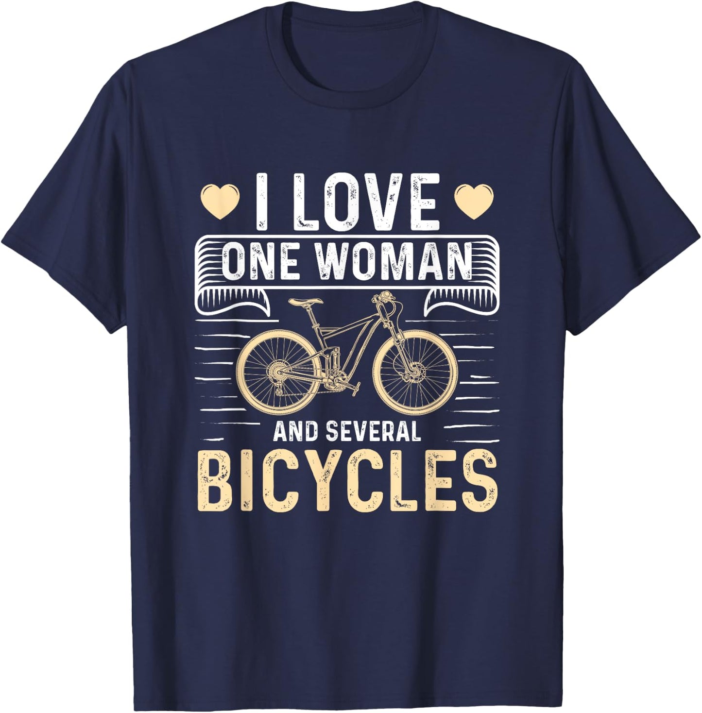 I love a woman and several bicycles T-Shirt - T-Shirt | Navy