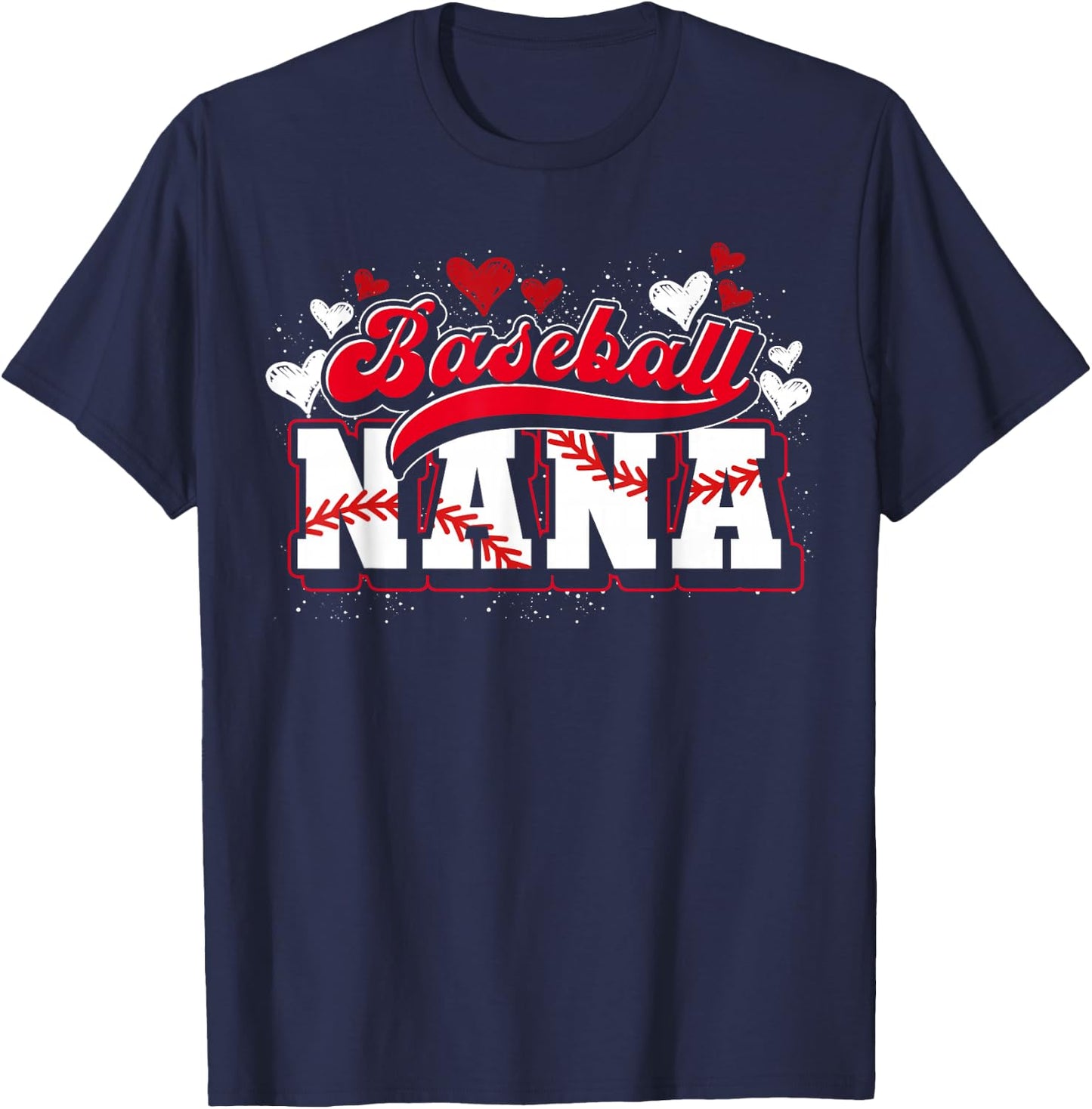 Baseball Nana Baseball Player Grandma Baseball Fan Baseball T-Shirt - T-Shirt | Navy
